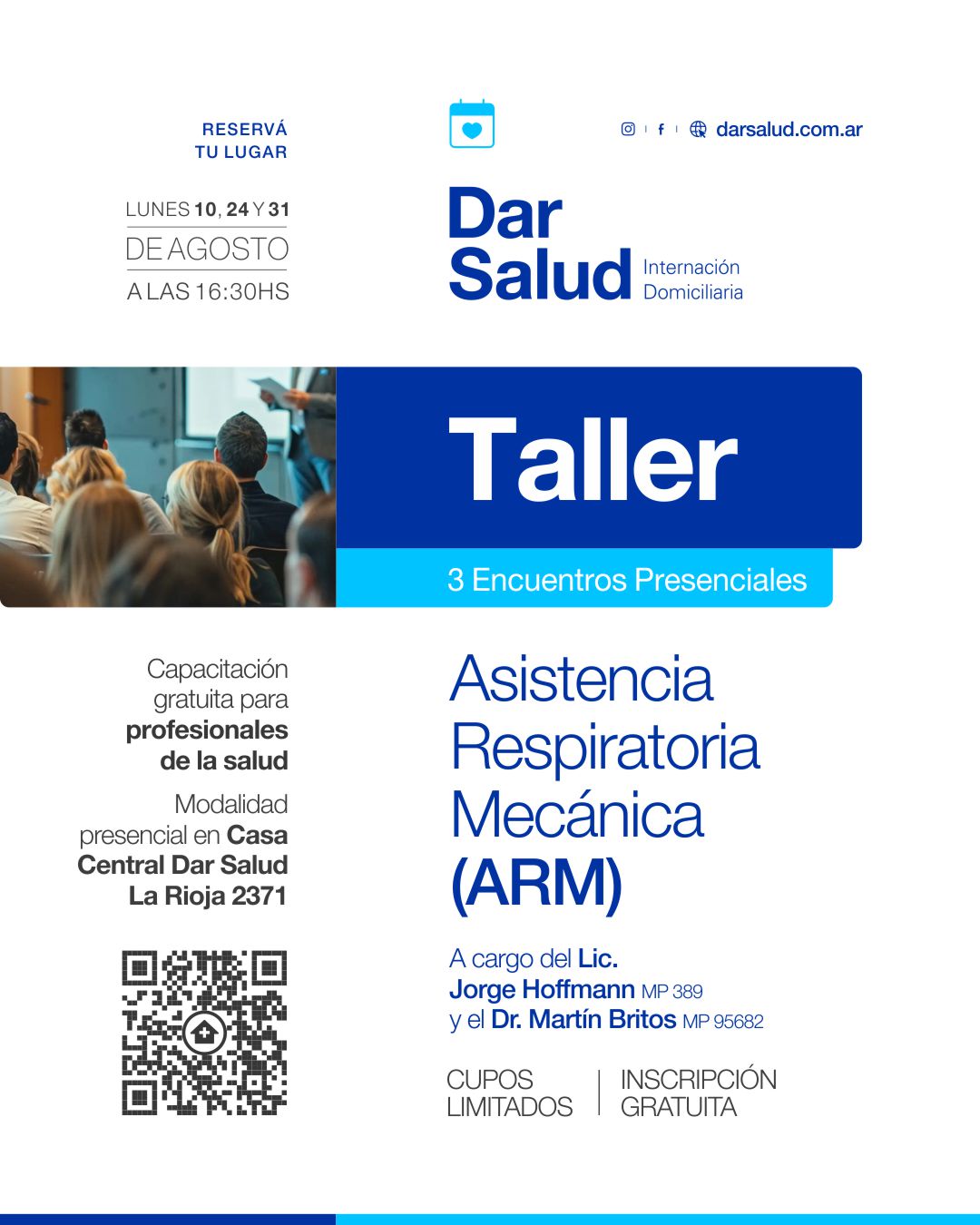 Nueva edición del Taller de Asistencia Respiratoria Mecánica Domiciliaria